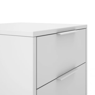 Mesita de noche Numa 2 cajones Blanco - Oak Soft