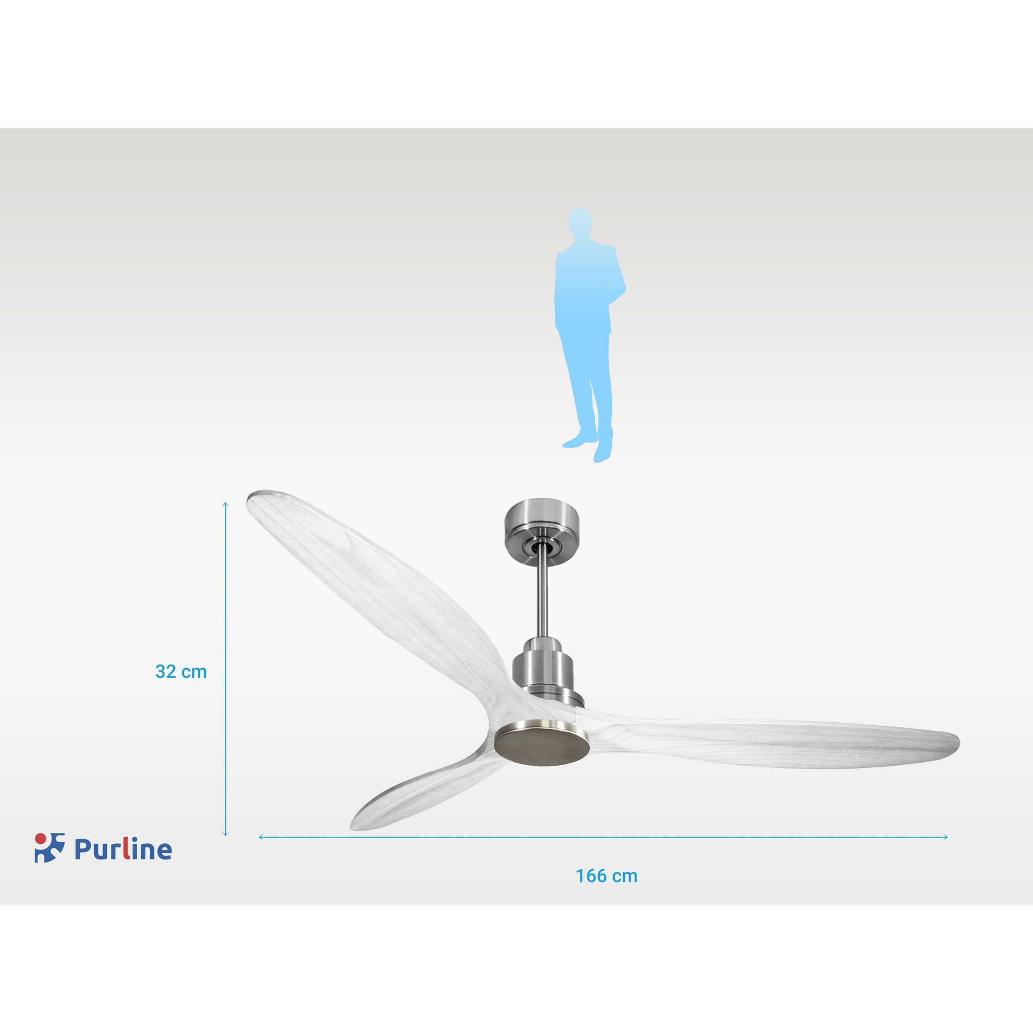 Ventilateur de plafond Réversible  Thermostat Wifi Moteur à courant continu Toits en pente Télécommande Hypersilence Mémoire Shopify Vendible (AUTOMATIQUE)