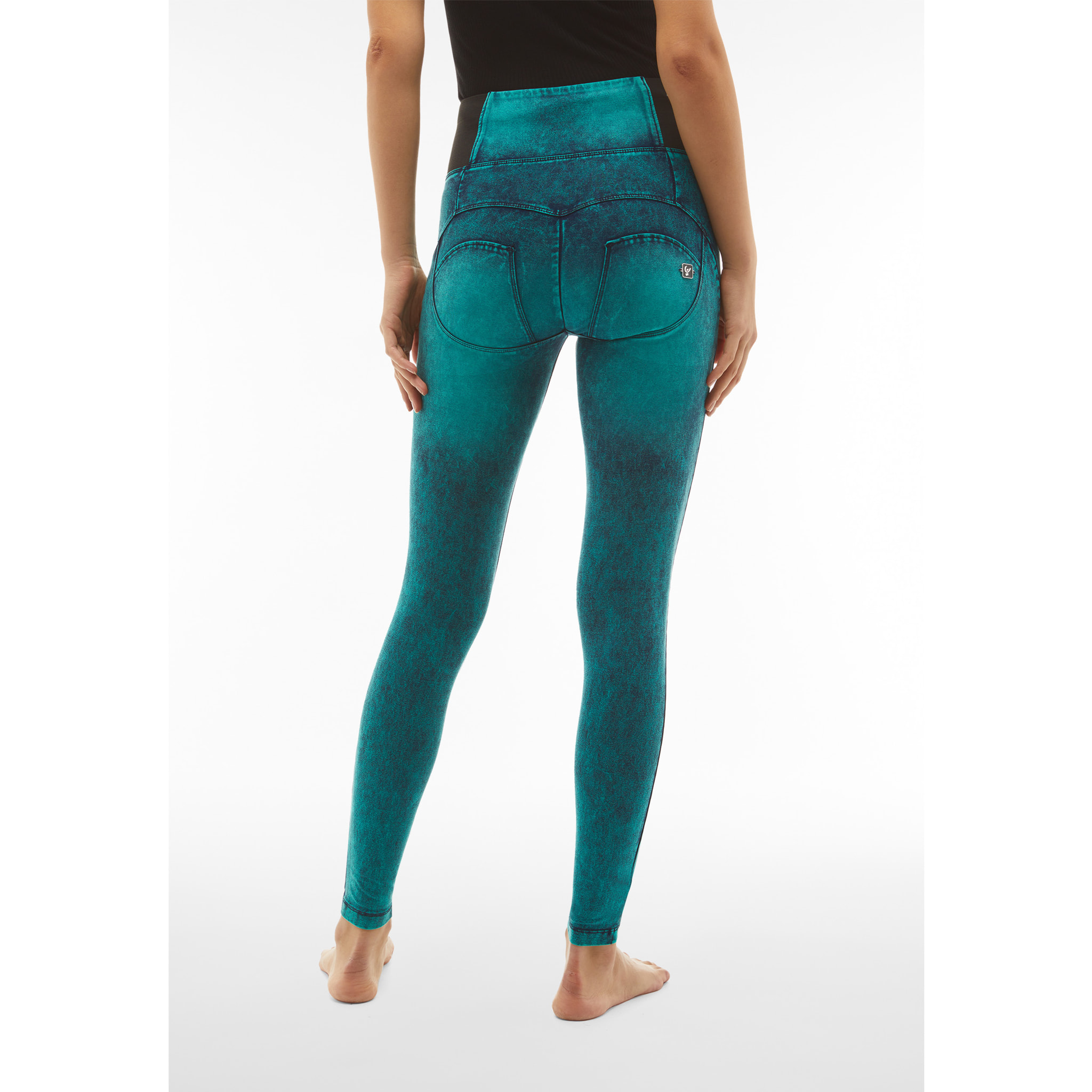 Jeggings push up WR.UP® vita alta tessuto effetto marble