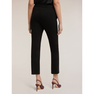 Motivi - Pantalones regulares en punto milano - Negro