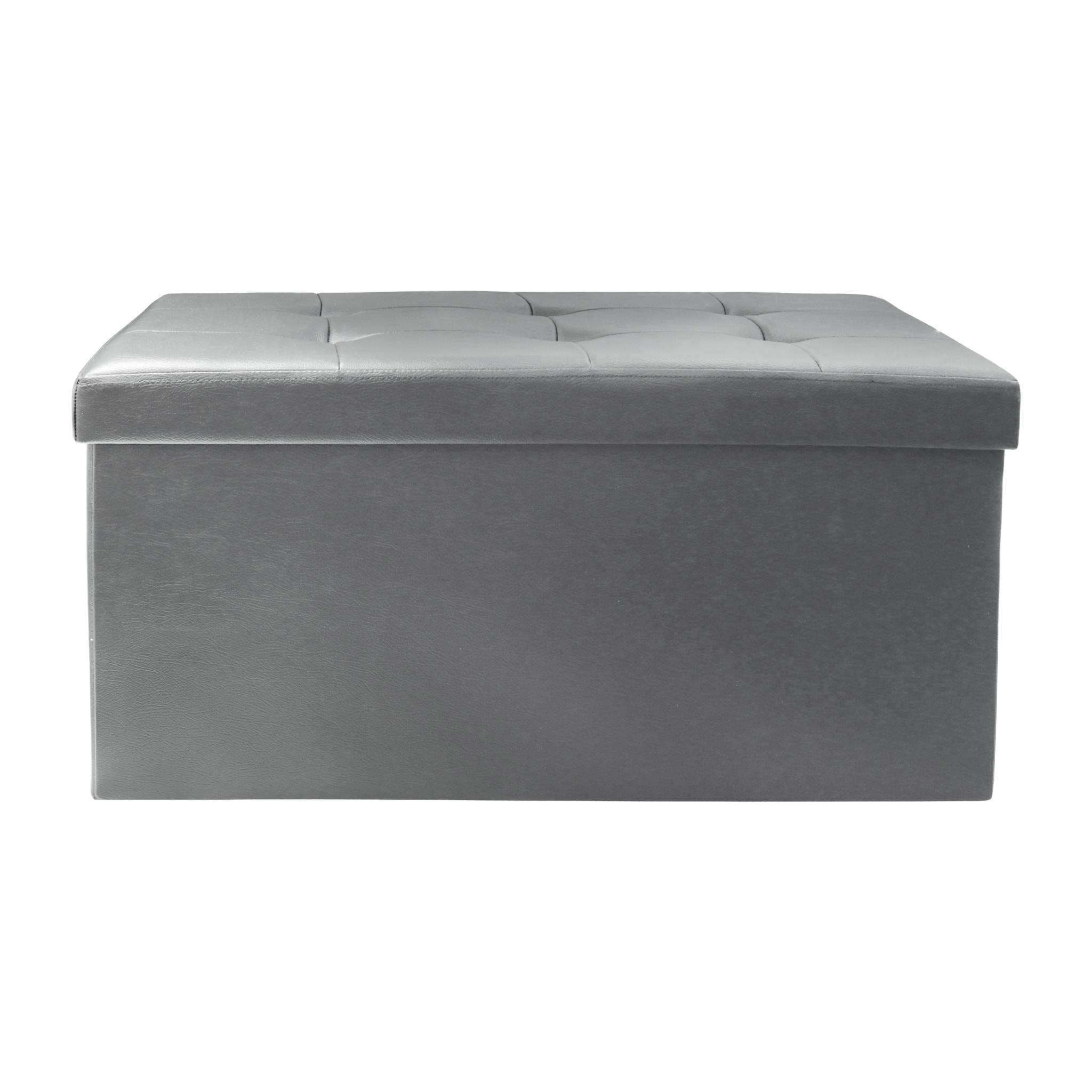 Coffre Banc Pliable Pu Gris