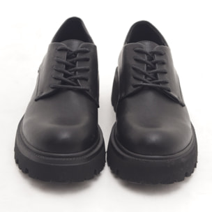 OXFORD SUOLA ALTA LISCIA NERO