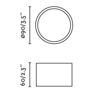 MIZU Lampada plafoniera nera 8W