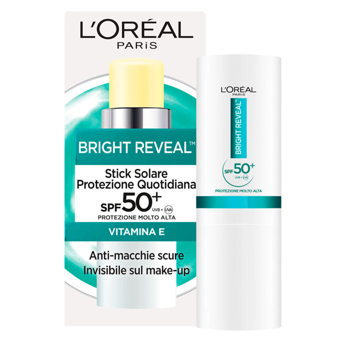 Stick Solare SPF 50+ Bright Reveal Anti Macchie Finish Invisibile con Vitamina E 9ml