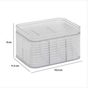 Organisateur "Plastor" 6 compartiments 15,3x9cm