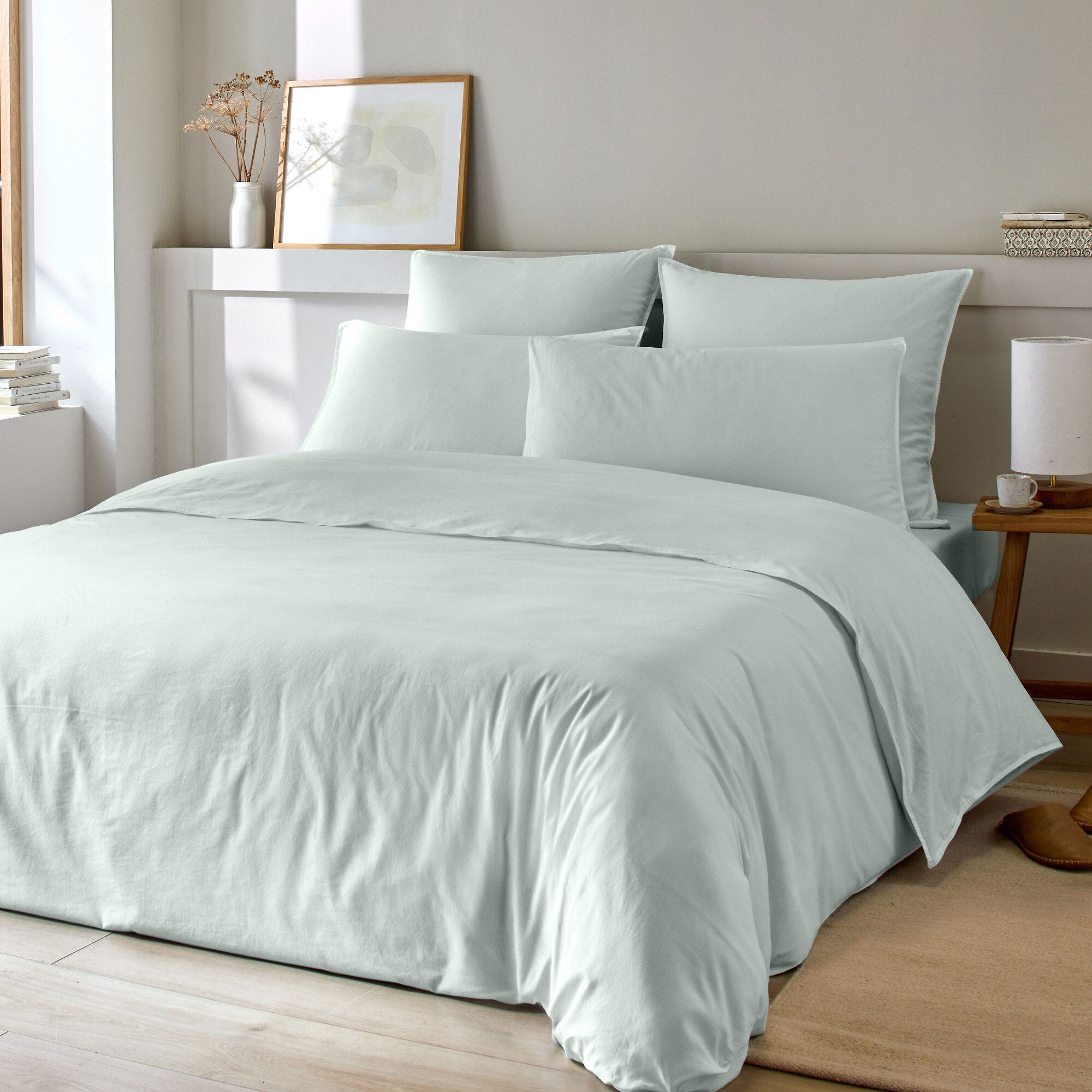 PARURE HOUSSE DE COUETTE 2 PERS 240x220 de Coton-Bambou - BAMBOU VERT