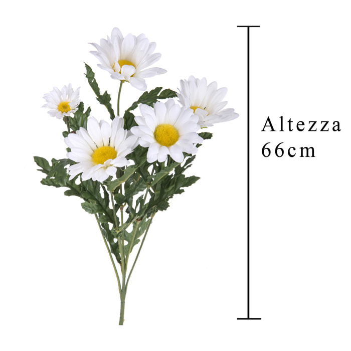 Margherita. Altezza 66 Cm - Pezzi 6 - 13X66X11cm - Colore: Altro - Bianchi Dino - Fiori Artificiali