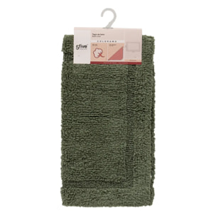 Tapis de bain fluffy Colorama 50x75cm vert ficus