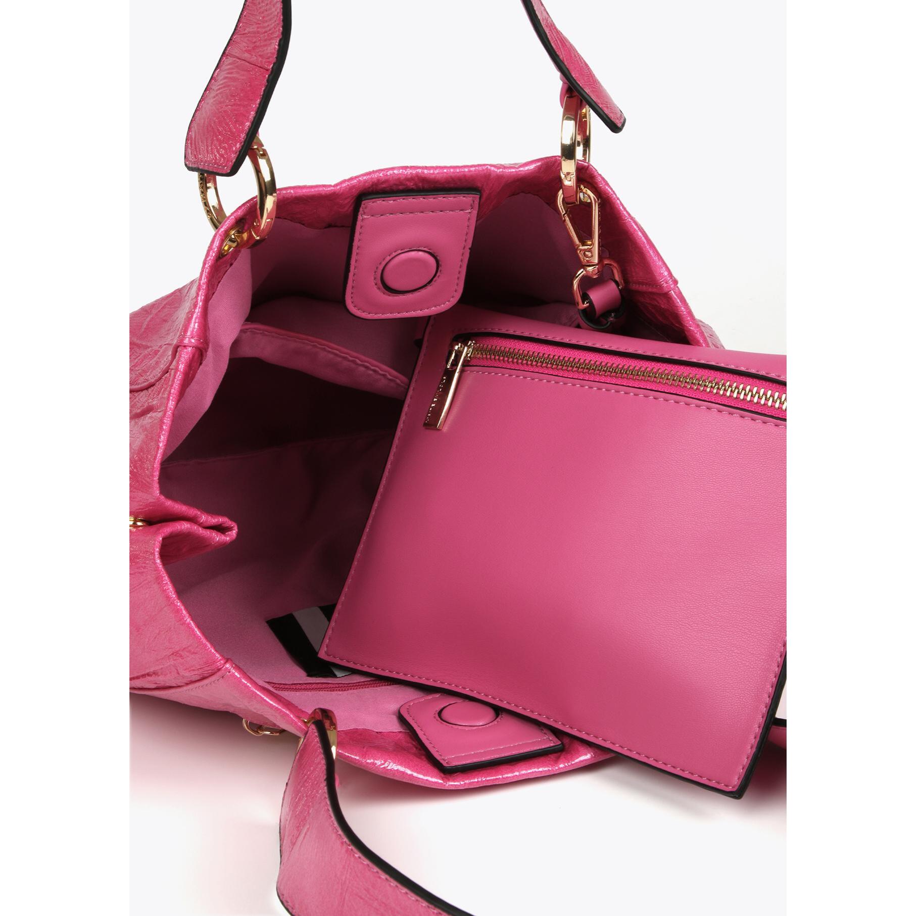 Borsa a tracolla effetto pelle texture