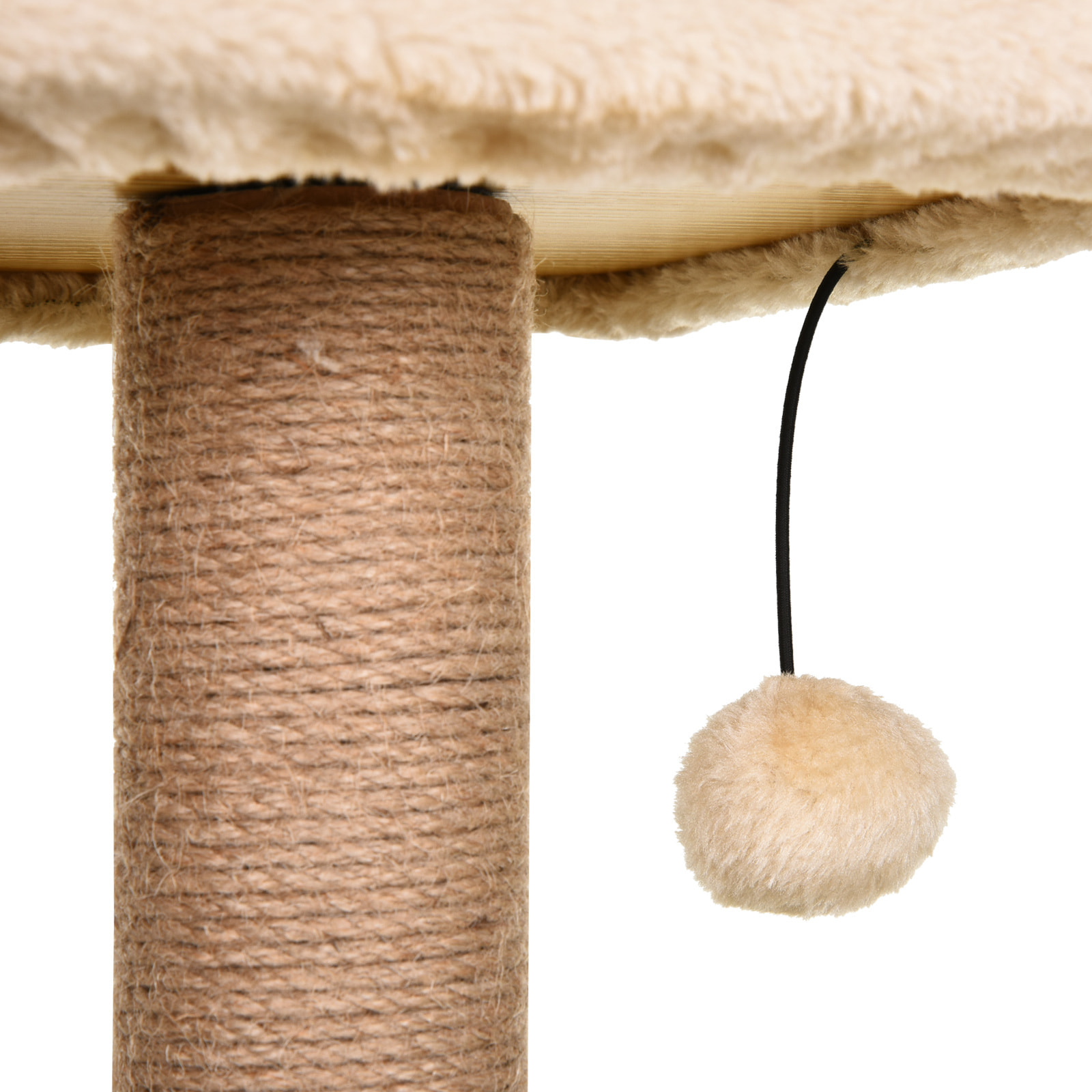 Arbre à chats design contemporain griffoirs grattoirs sisal naturel niche plate-formes hamac boule panneaux particules beige