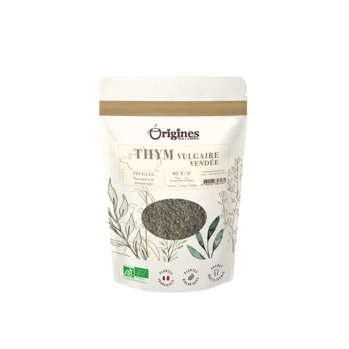 Thym Vulgaire de Vendée - Plantes naturelles Bio françaises - Sachet 50g