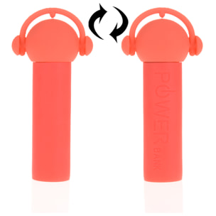 DAM BATTERIA PORTATILEMUSICA 3200 mAh. 3x2x12 cm. colore rosso