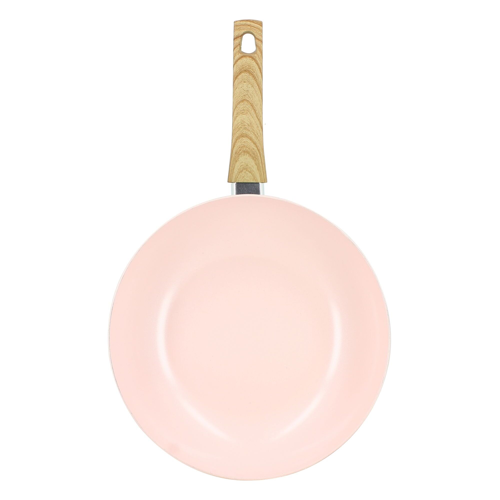 Wok en revêtement céramique 28cm rose - tous feux COLORAMA