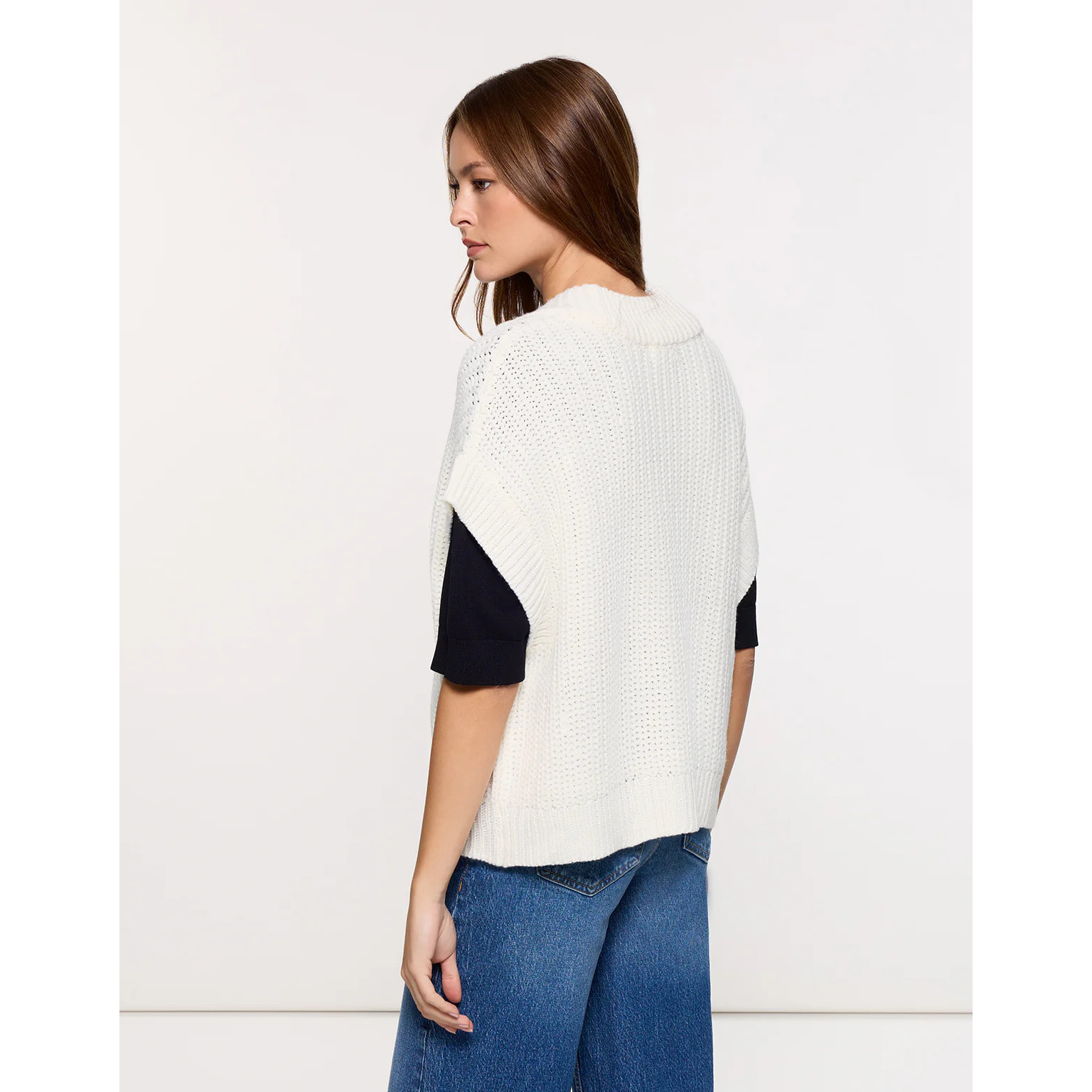 Chaleco de Punto Blanco - Richy