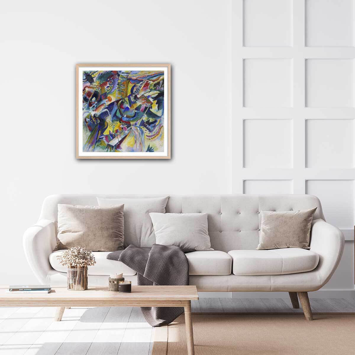 Poster Improvisation Klamm - Wassily Kandinsky Affiche + cadre en bois - Chêne