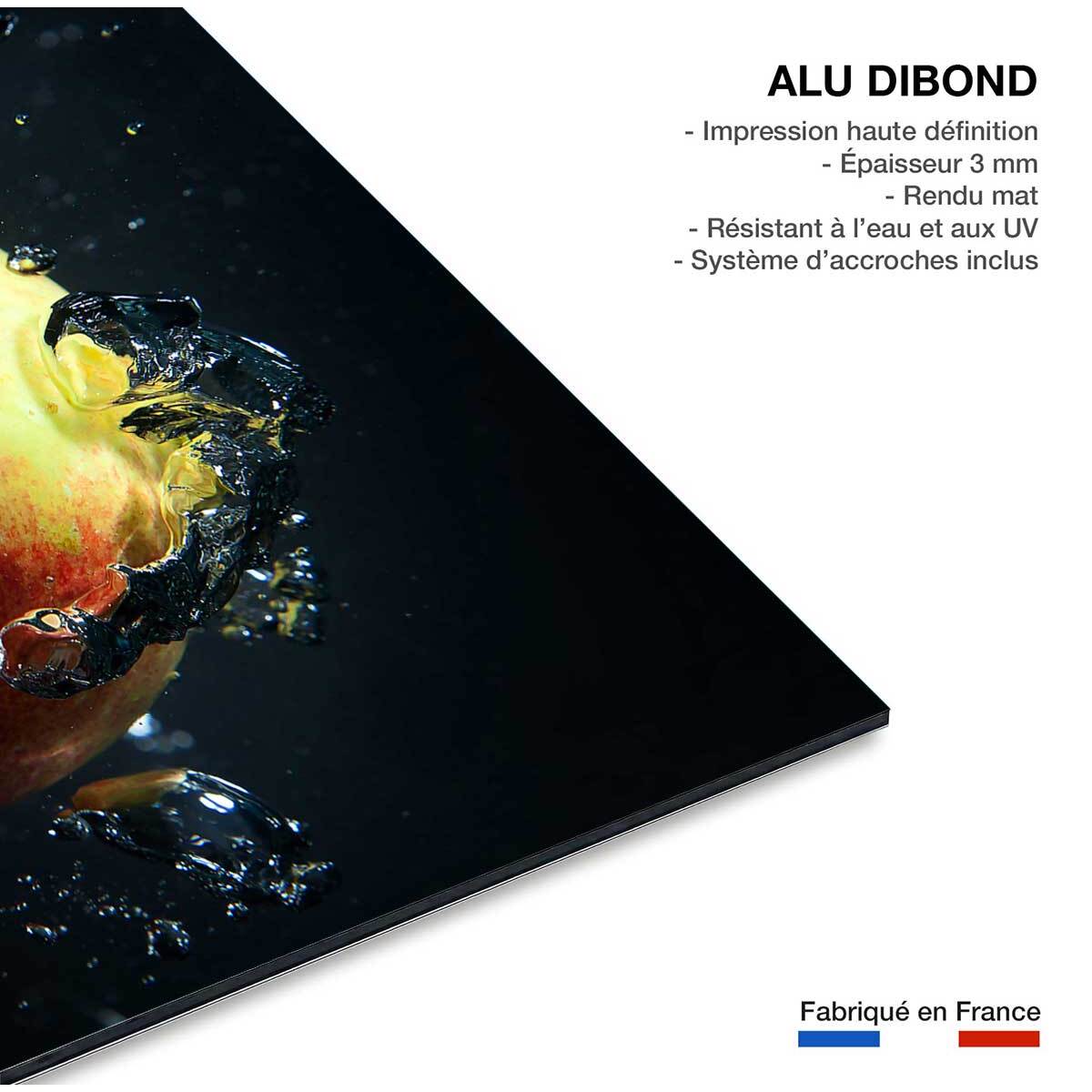 Tableau pommes et gouttes d'eau Tableau alu Dibond