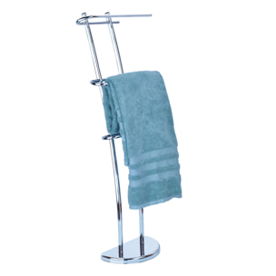 Porte serviette sur pied en métal avec 3 barres fixes