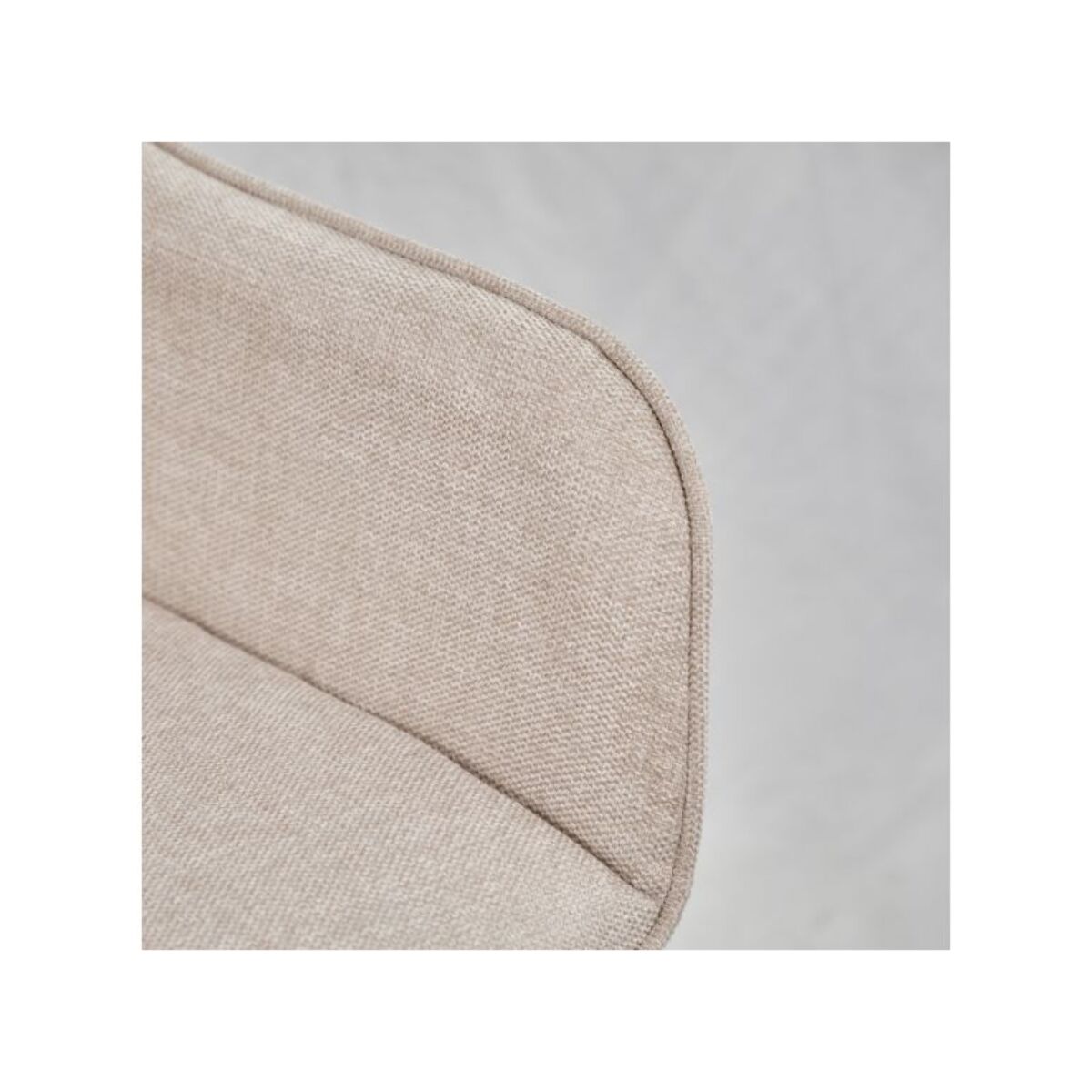 Chaise en tissu avec accoudoirs et pieds métal noir - MIKI