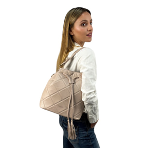 Bolso de hombro Cheval Firenze Nicole Rosa Empolvado