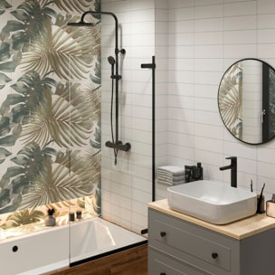 Pare-Baignoire SAT TGD NEW 150x80 cm noir (SATTGVZO150CT)