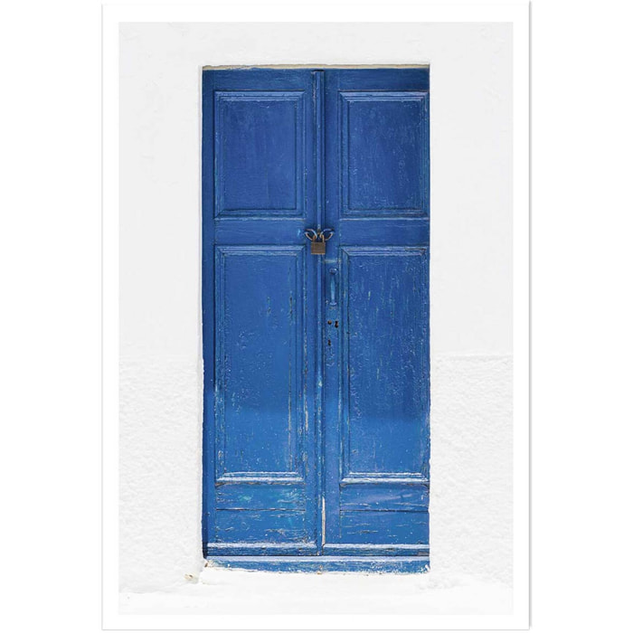 Poster porte bleue ios Affiche seule