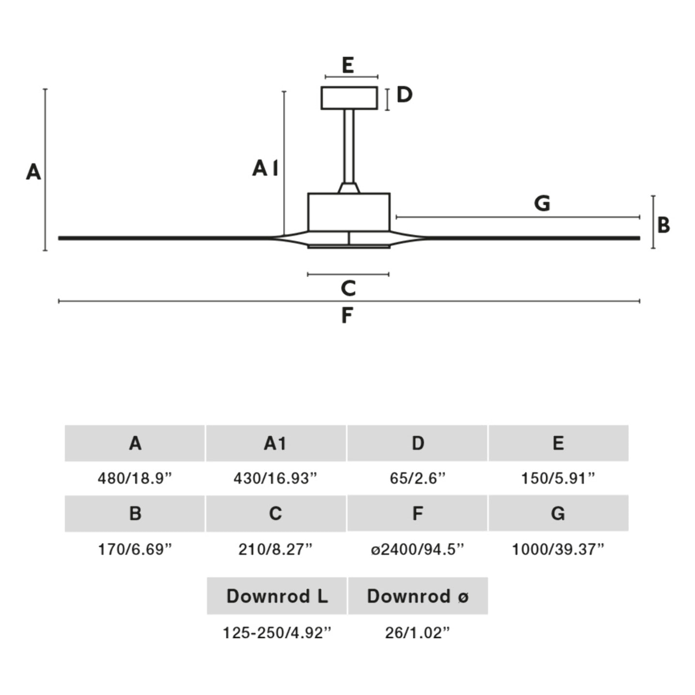 KAUAI XXL Ventilatore a soffitto bianco