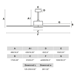 KAUAI XXL Ventilatore a soffitto bianco