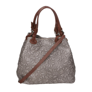 Borsa a mano da donna - Modello Elenia - Vera pelle - 33.0 x 29.0 x 16.0 cm