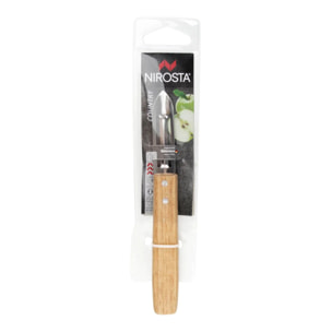 Set de 6 éplucheurs en inox et bois Nirosta Country