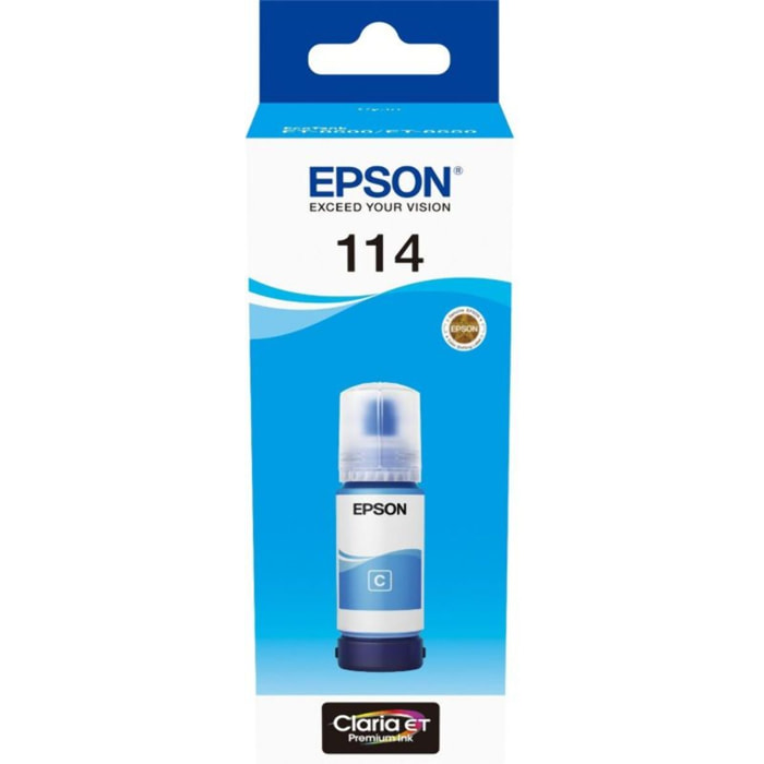 Cartouche d'encre EPSON Bouteille d'Encre Ecotank 114 Cyan - C13T07B640