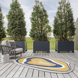 Tapis extérieur tissé kilim rectangle KAFI