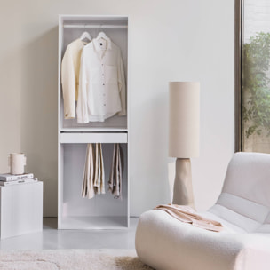 Module dressing décor bois avec penderie et porte-pantalons MODULO