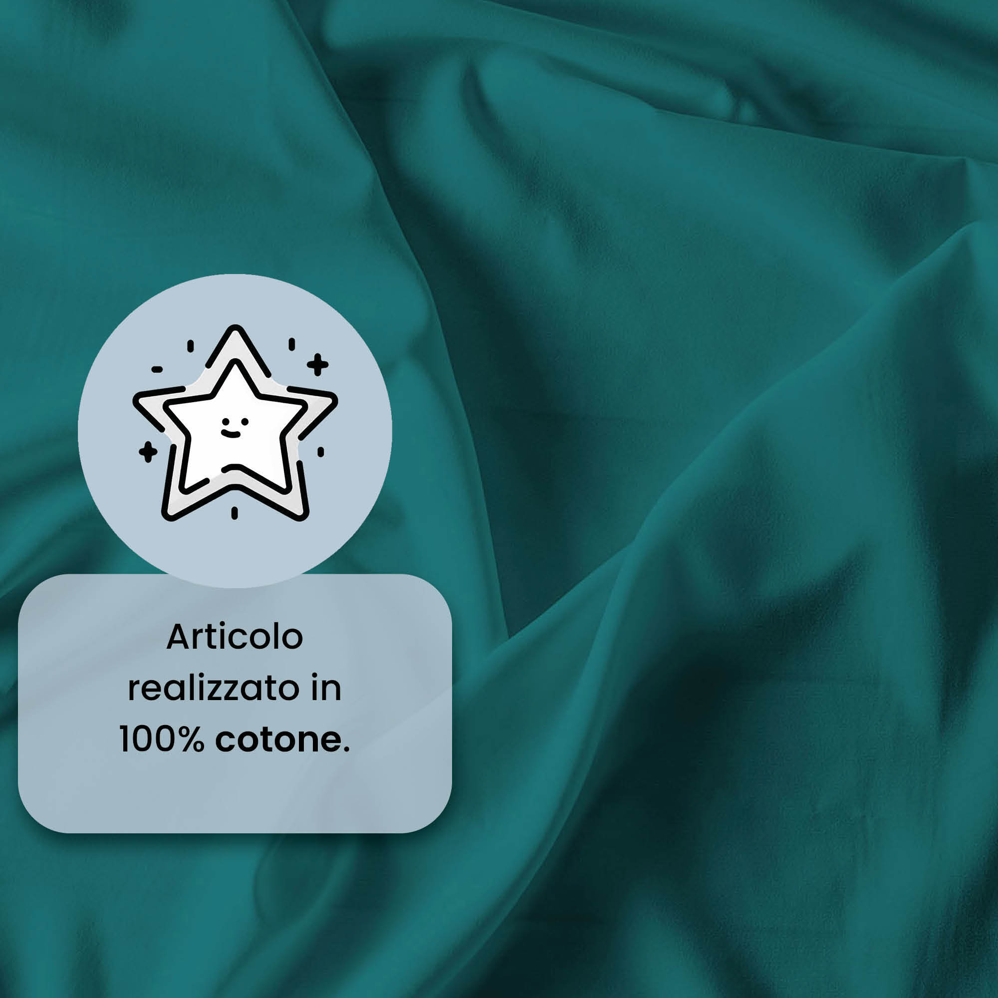 COMPLETO LETTO MAX COLOR, 100% Cotone, Made in Italy - VERDE BOTTIGLIA