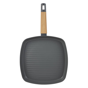 Sartén Asador de Aluminio Inducción 28x28 cm SAN IGNACIO Earth Grey