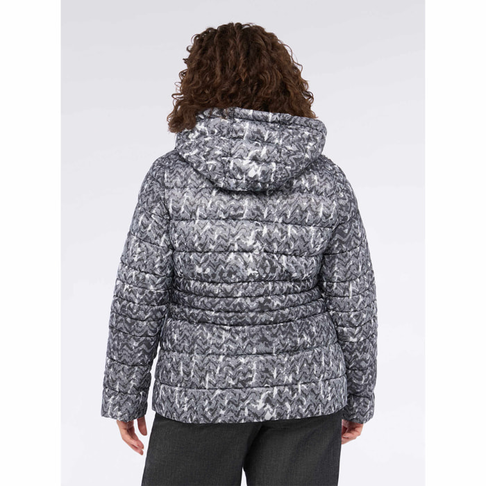 Fiorella Rubino - Plumífero reversible con capucha desmontable - Gris