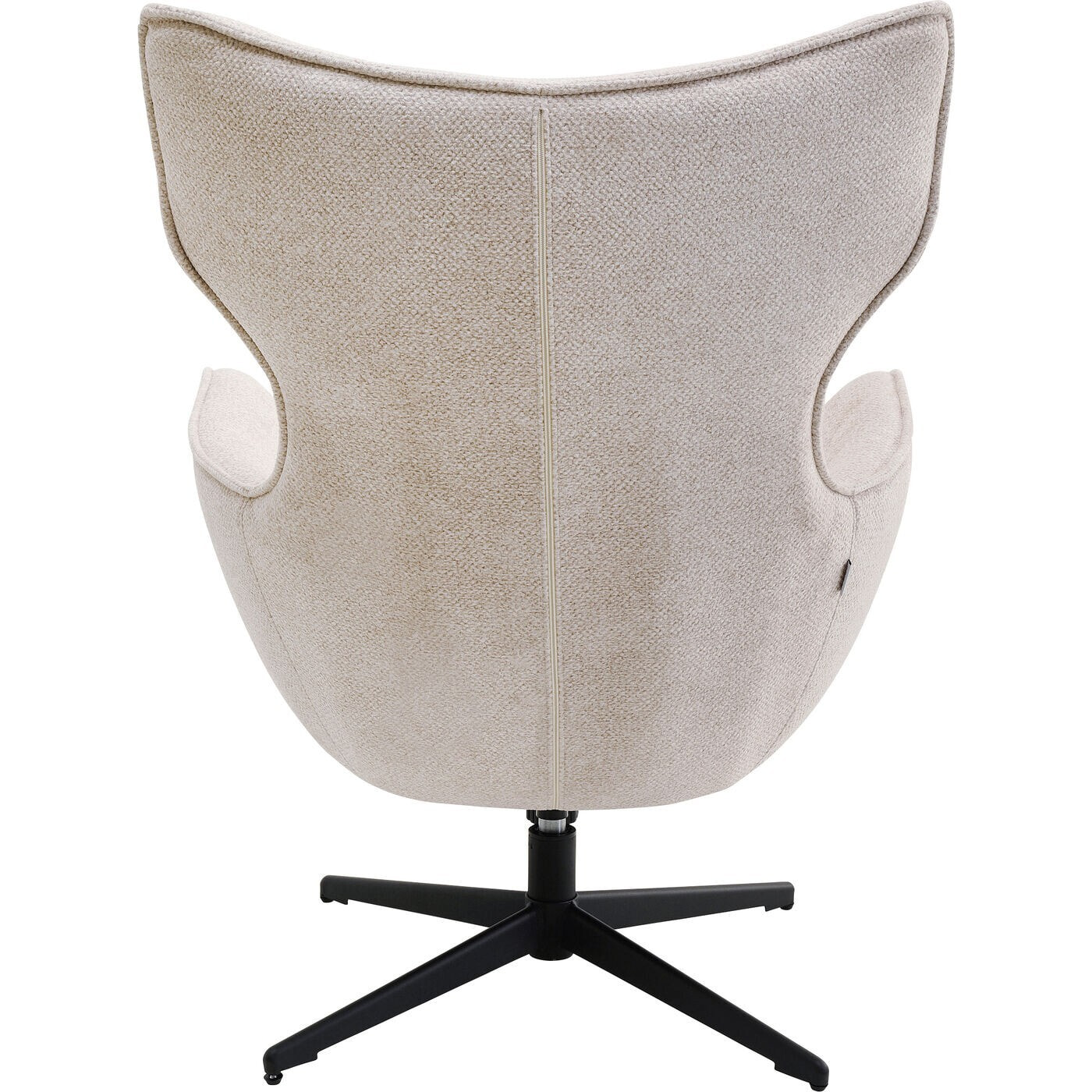 Fauteuil pivotant et repose-pieds Jules beige Kare Design