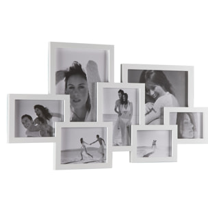 Cadre photo Tomasucci MURO COLLAGE 7F, en MDF, blanc, 74 × 2 × 41 cm