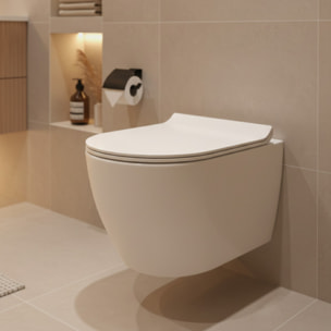 Pack WC bâti-support autoportant + WC sans bride Ceramia PixL avec abattant SoftClose + plaque (STCEPXWT03-U)