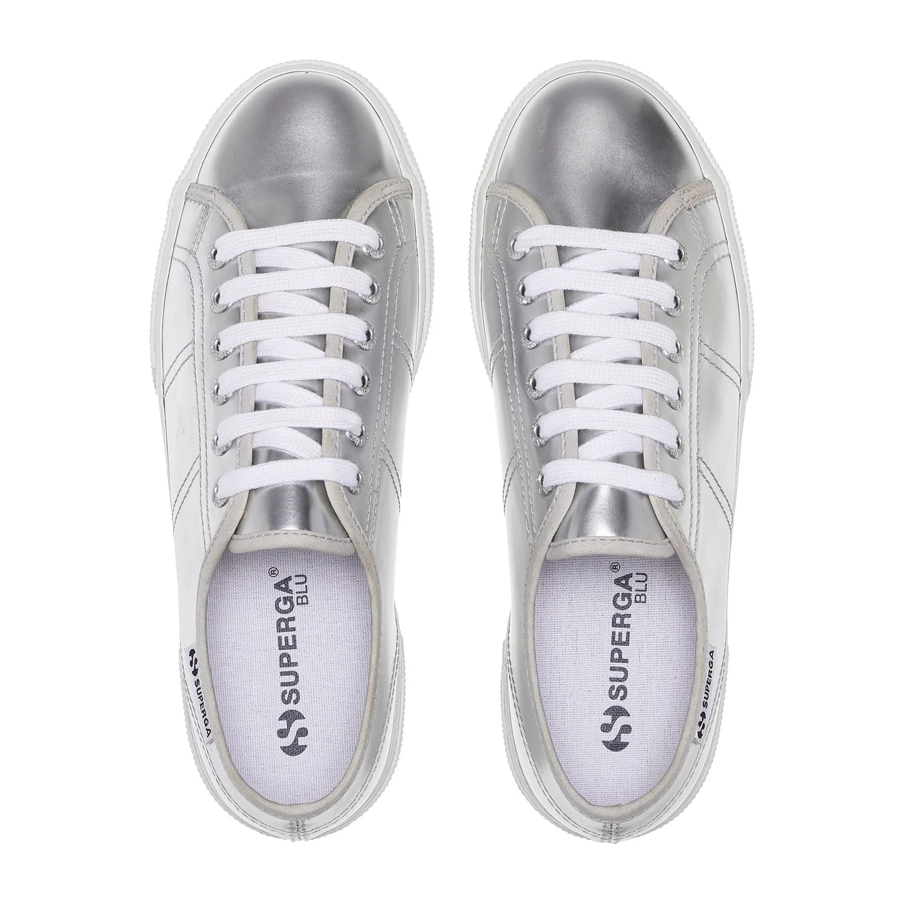 Scarpe da donna Superga Grigio 3790 Platform Mirror Synthetic Material