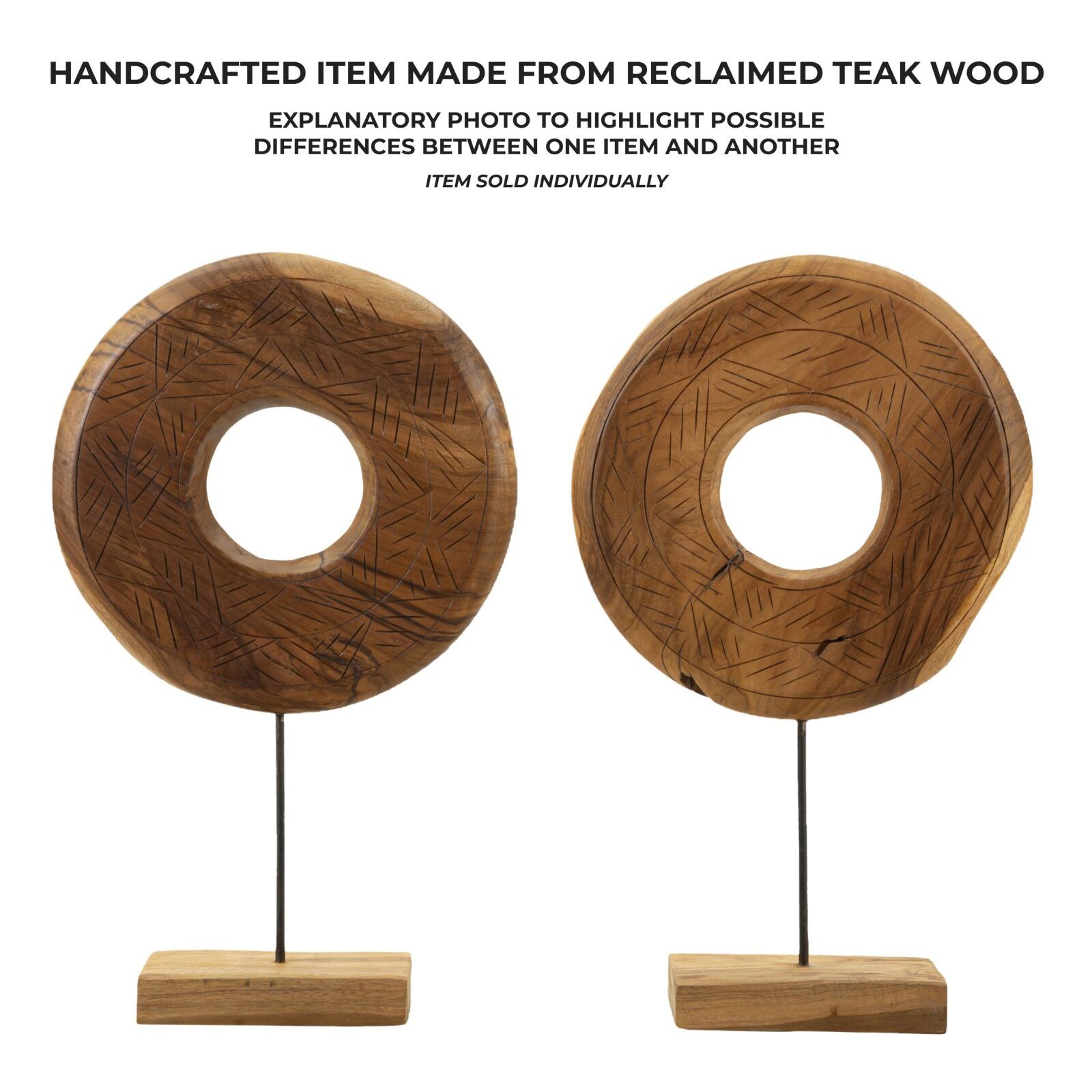 SCULTURA DORAT IN TEAK RICICLATO CM 35X10X58 (PEZZI UNICI - NON RIP. IN SERIE)
