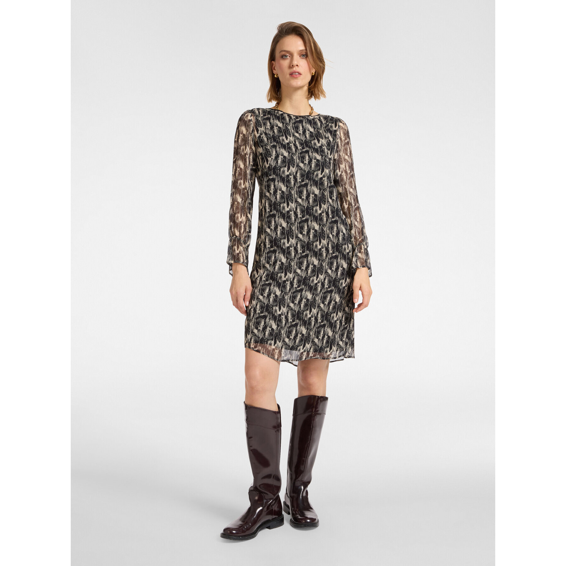 Elena Mirò - Vestido estampado - Negro