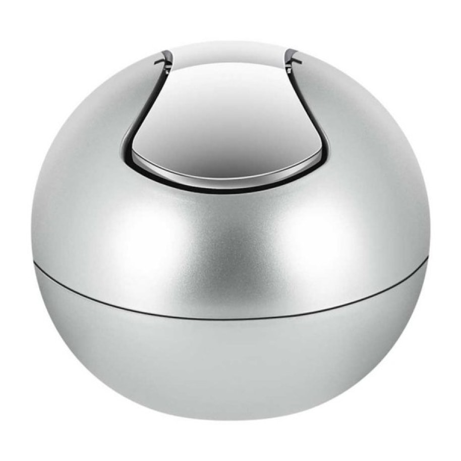 Poubelle à bascule PP BOWL 1L Gris Silver Spirella