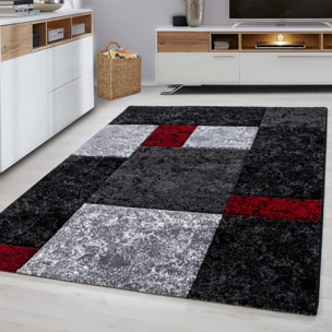 HAWAII - Tapis de salon à motif géométrique rouge