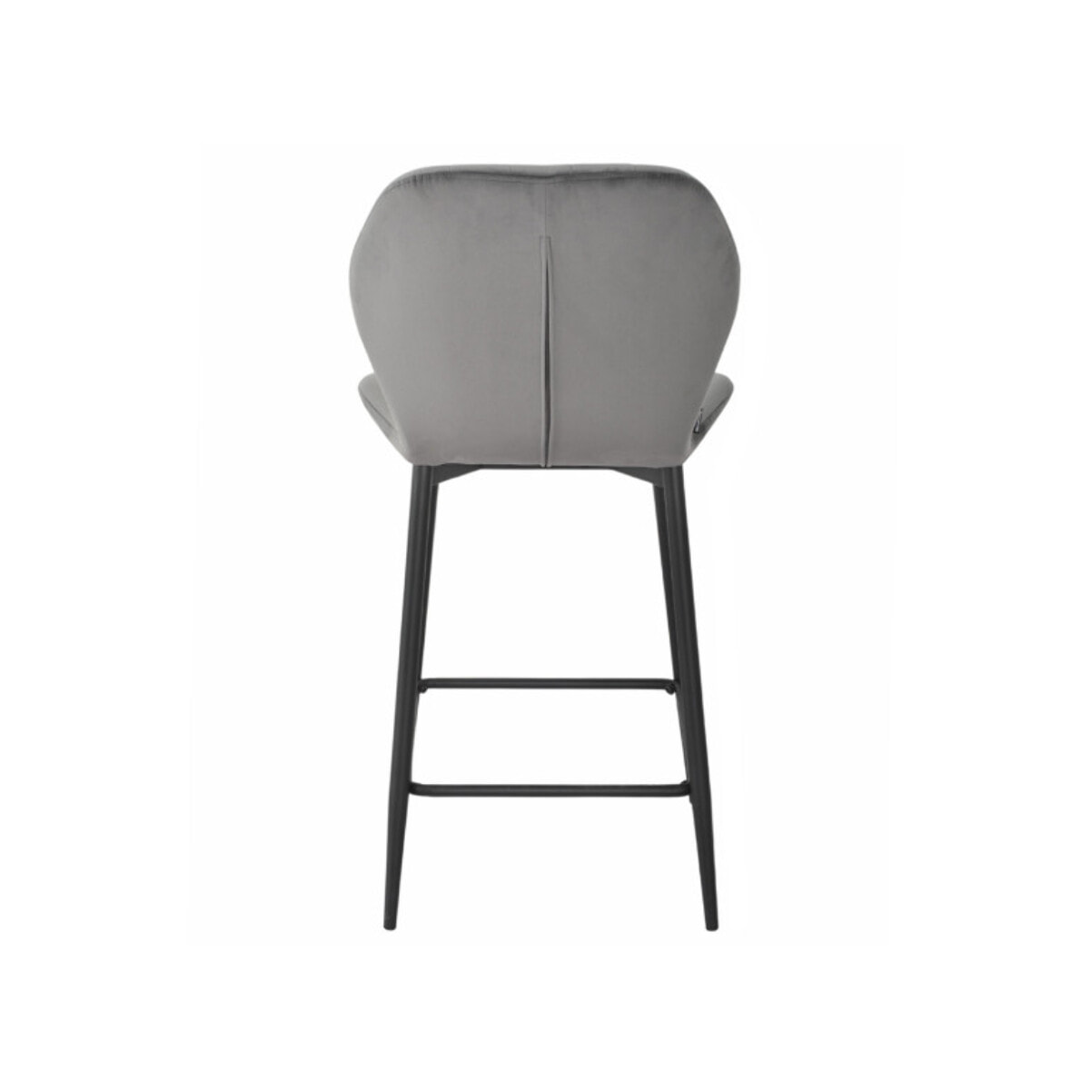 Chaise de bar en velours avec pieds en métal noir - FAUSTINE 2