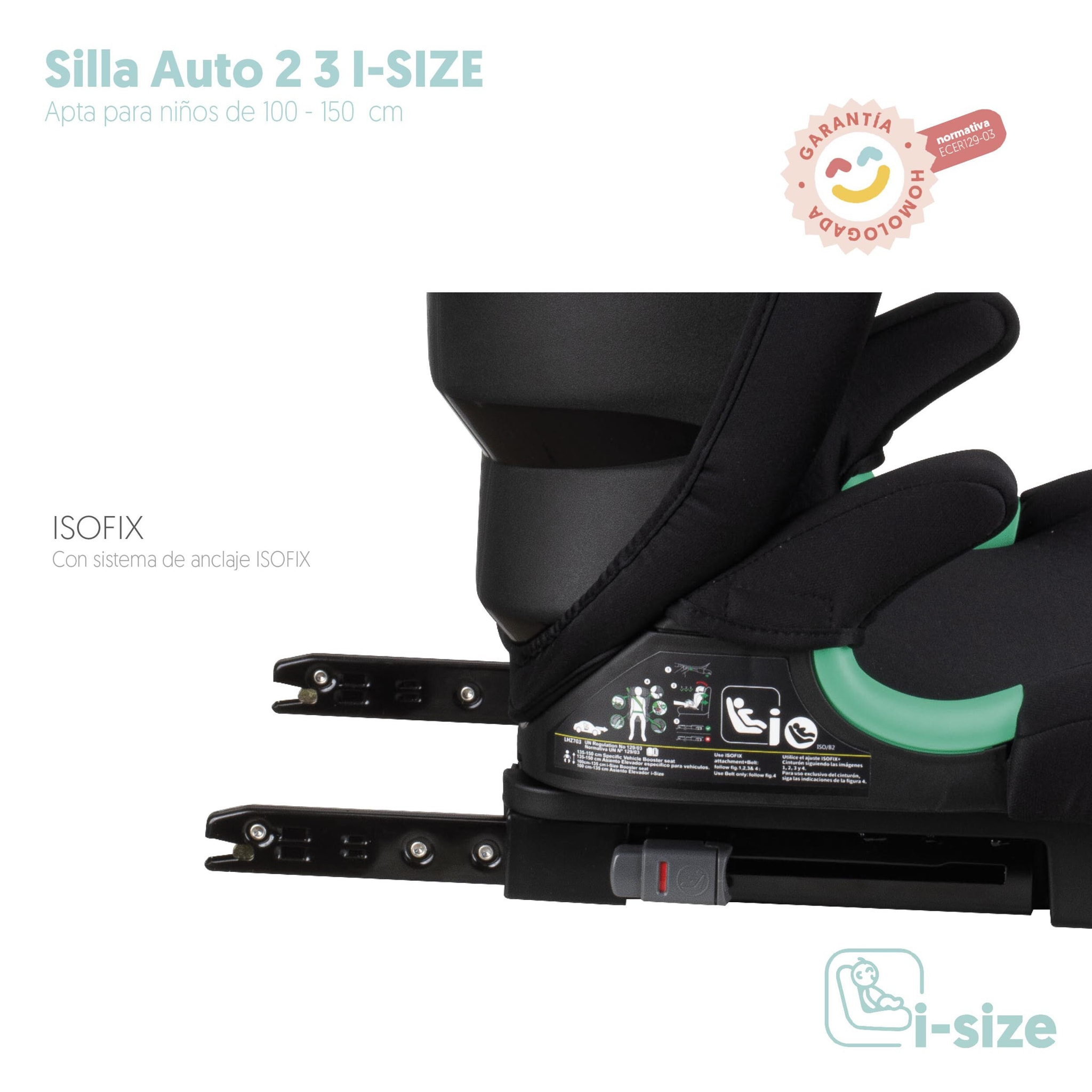 Silla Auto 2-3 I-SIZE JUNO Gris