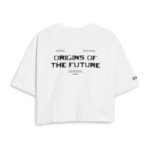 Camiseta Origins Cropped Blanco/ Negro