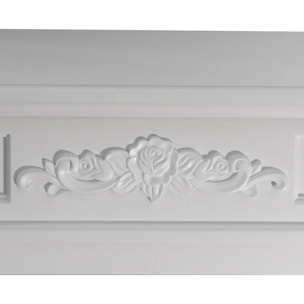 Truman - Cornice per Camino 121x108x38 cm Rivestimento Decorativo in Legno MDF Bianco