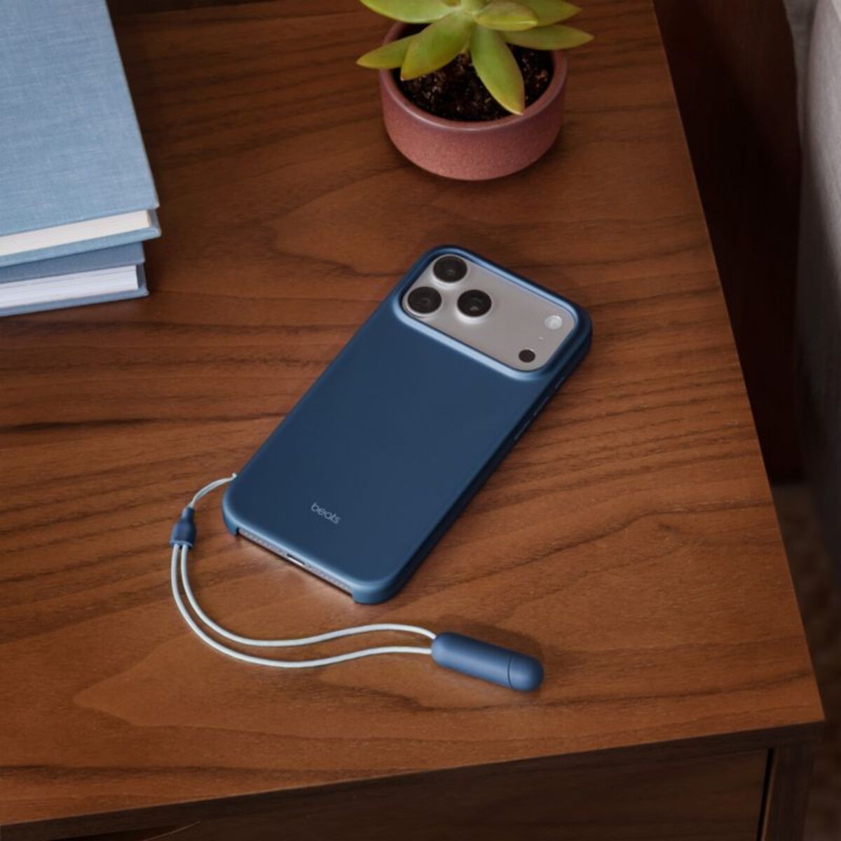 Coque BEATS iPhone 17 Pro Max Magsafe stand bleu