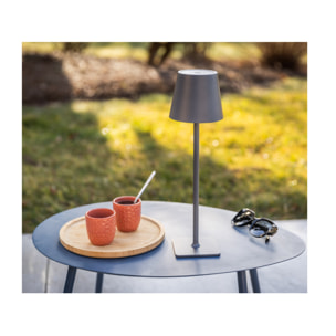 ALIKI - Lampe à poser tactile et rechargeable - Gris anthracite