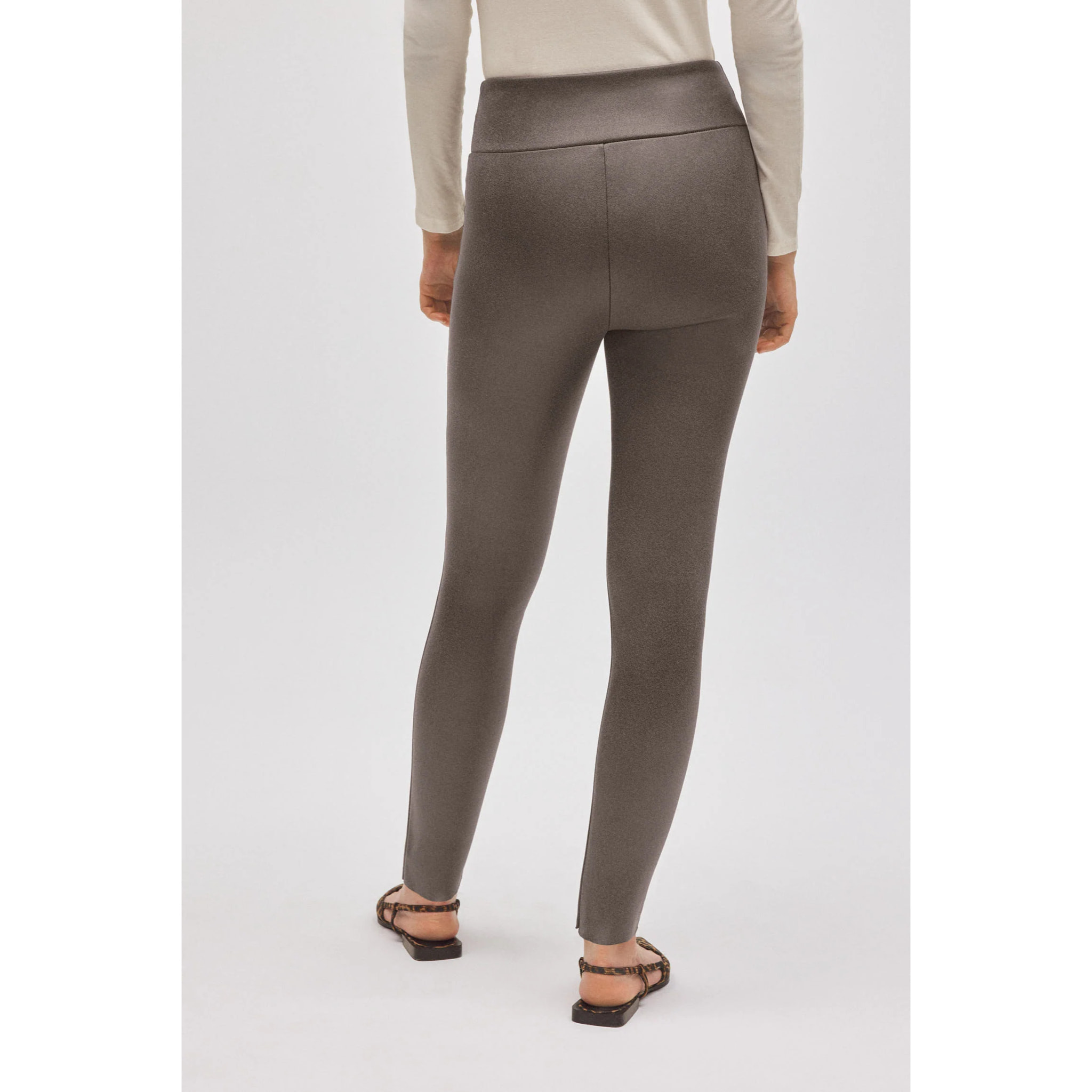 Leggings effetto metallizzato color carbone